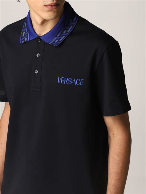 blue versace polo shirt|gianni versace polos shirts.